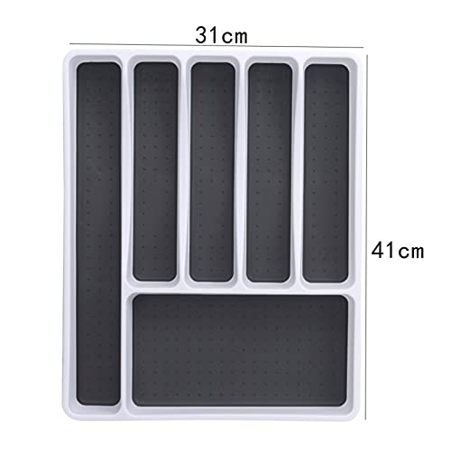 Compartment Tableware Kitchen Storage Tray Separation Kitchen Drawer Organizer Tableware Box