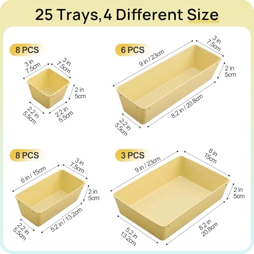 Clear Plastic Drawer Organizer Trays for Home Storage