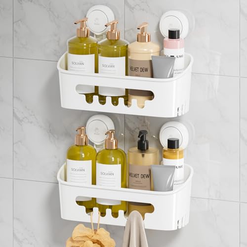 Suction Cup Shower Caddy Organizer Bathroom Shelf