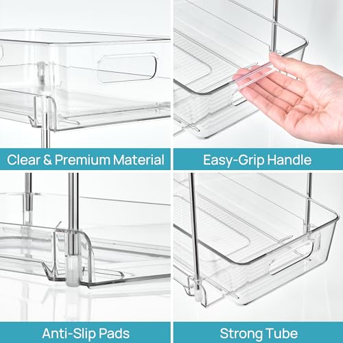 4-Pack 2-Tier Clear Pull-Out Under-Sink Organizers