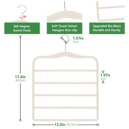 Closet Organizers and Storage,Pants-Hangers-Space-Saving,Dorm Room Essentials for College Students Girls Boys Guys
