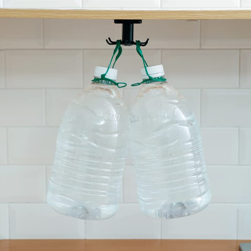 2-Pack 360° Rotating Under-Cabinet Utensil Hooks
