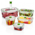 Lasting Freshness Vacuum Seal Food Storage Containers with Hand Pump – BPA-Free Plastic, Airtight Meal Prep & Leftovers Containers, Keep Food Fresh 5X Longer