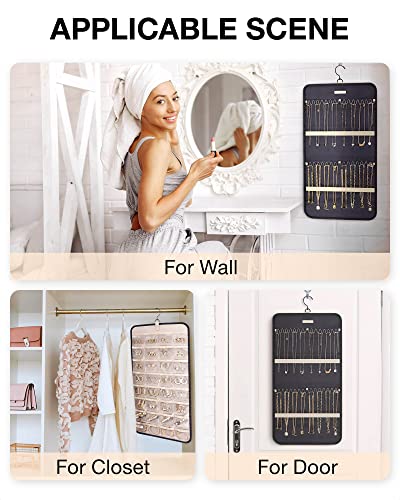 Double-Sided Hanging Jewelry Organizer for Travel & Closet