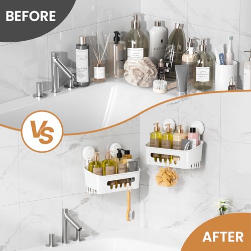 Suction Cup Shower Caddy Organizer Bathroom Shelf