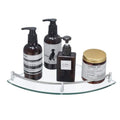 Wall-Mounted Tempered Glass Corner Shower Caddy Shelf