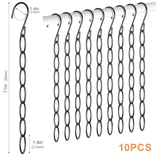 10-Pack 7-Loop Space-Saving Metal Hangers for Closet