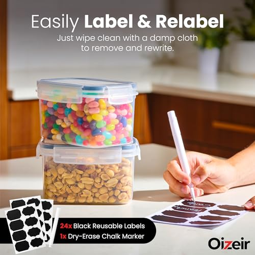 Oizeir Airtight Food Storage Containers with Lids, Pantry Kitchen