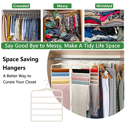 Closet Organizers and Storage,Pants-Hangers-Space-Saving,Dorm Room Essentials for College Students Girls Boys Guys