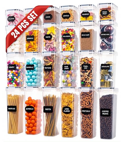 Airtight Food Storage Containers with Lids for Pantry Use