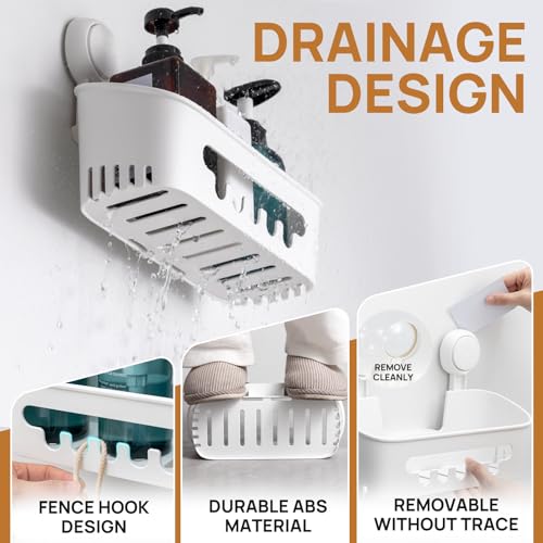Suction Cup Shower Caddy Organizer Bathroom Shelf