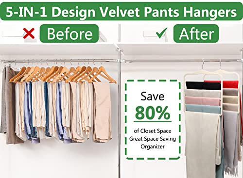 Space-Saving Pants Hangers for Closet Organization