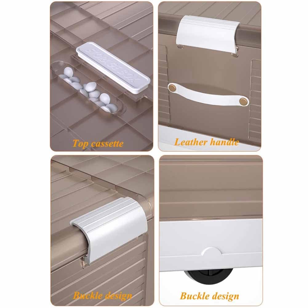 Collapsible Under-Bed Storage Bin with Wheels & Lid