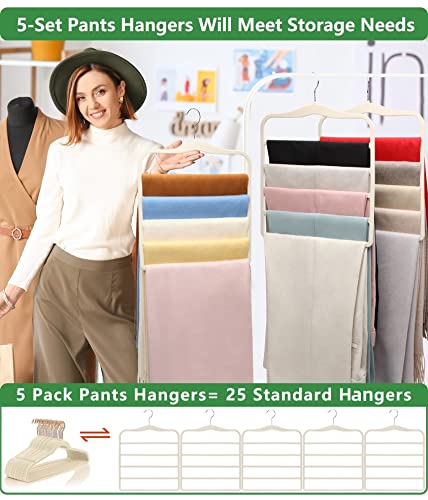 Space-Saving Pants Hangers for Closet Organization