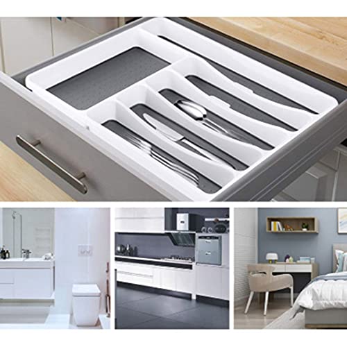 Compartment Tableware Kitchen Storage Tray Separation Kitchen Drawer Organizer Tableware Box