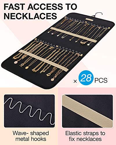 Double-Sided Hanging Jewelry Organizer for Travel & Closet