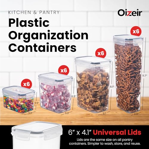 Oizeir Airtight Food Storage Containers with Lids, Pantry Kitchen