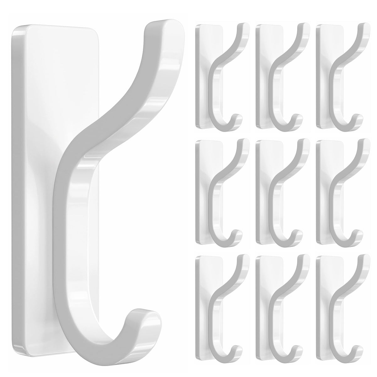 Heavy-Duty Adhesive Wall Hooks for Towels, Coats & Bags