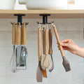 2-Pack 360° Rotating Under-Cabinet Utensil Hooks