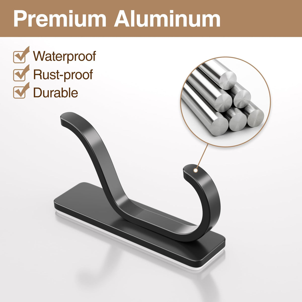 Heavy-Duty Adhesive Wall Hooks for Towels, Coats & Bags