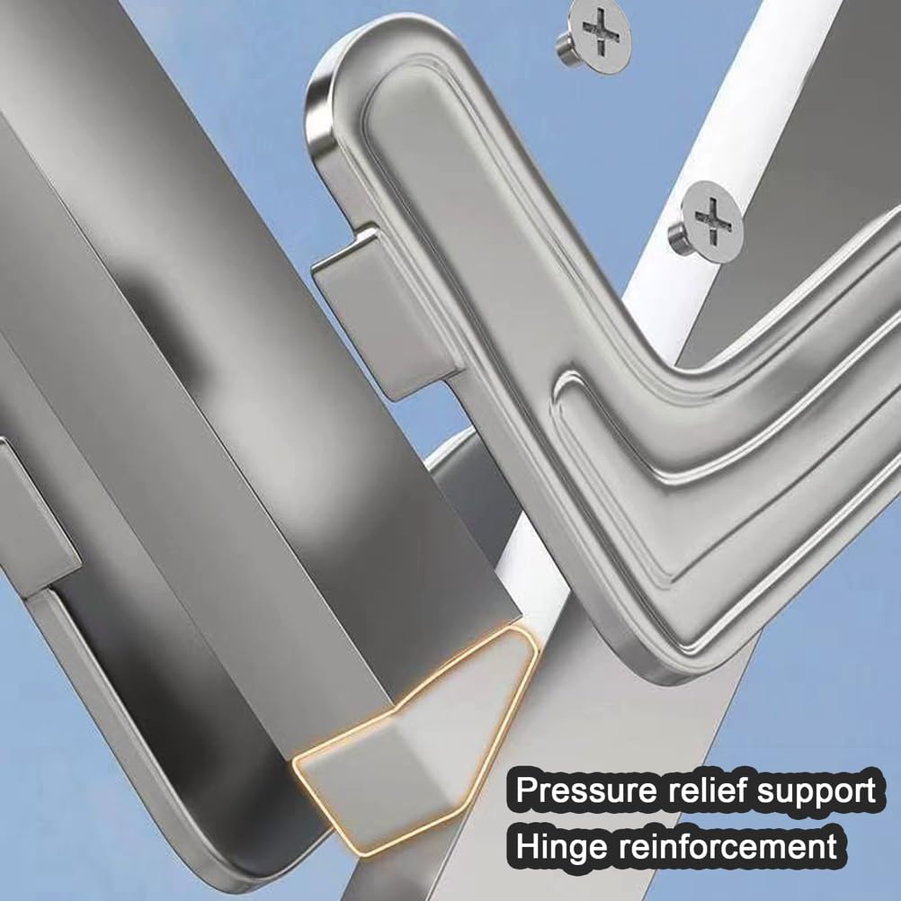 Foldable Stainless Steel Drying Rack with Wheels & Shoe Shelf