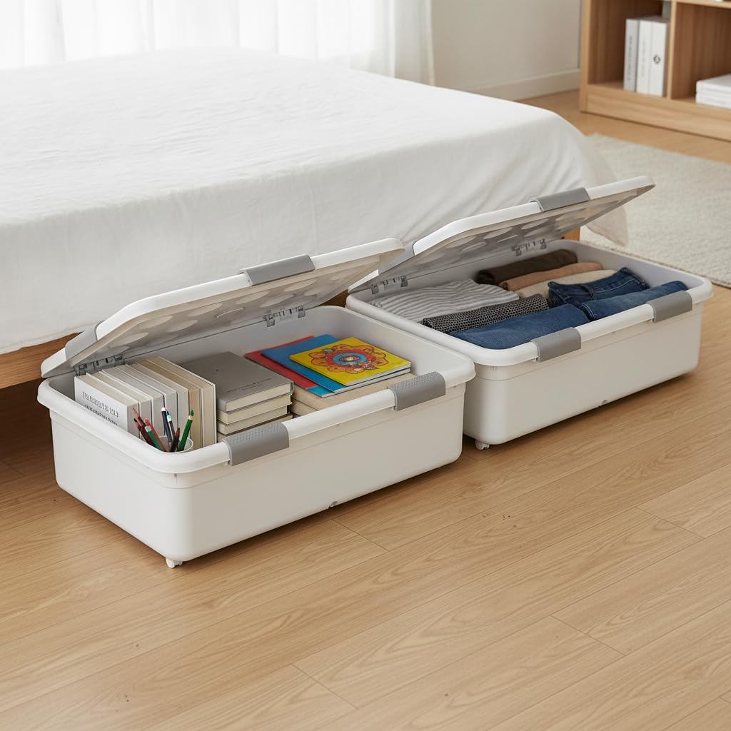 Large Under-Bed Storage Drawer Organizer 100 x 52 x 29 cm