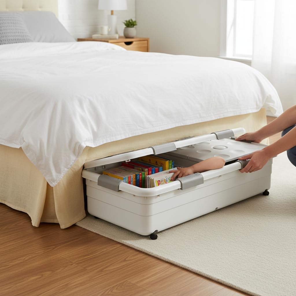 Large Under-Bed Storage Drawer Organizer 100 x 52 x 29 cm
