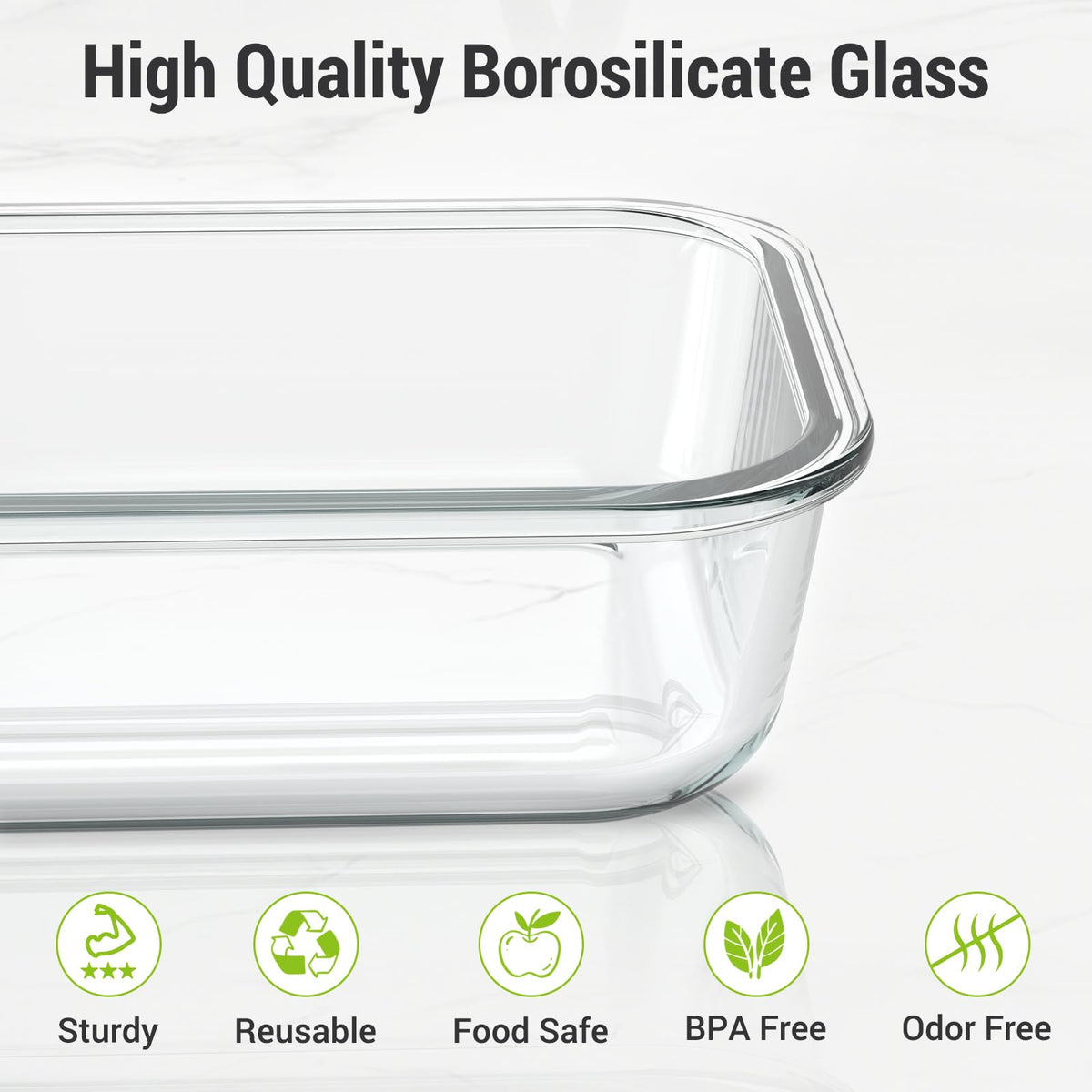 Dealusy 10 Sets 36 oz & 12 oz Glass Food Storage Containers with lids