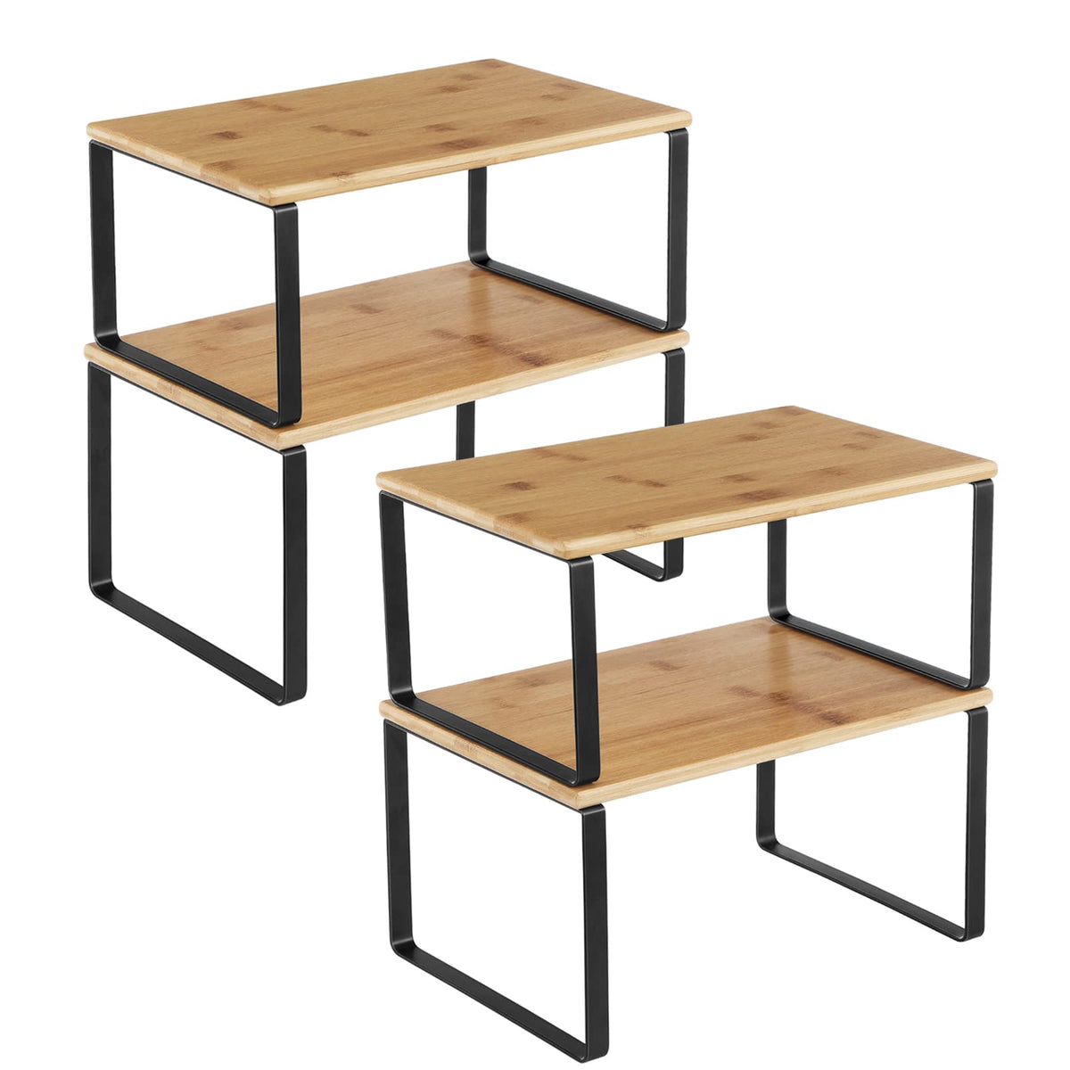 SONGMICS Cabinet Organizer Shelf, Spice Rack, Kitchen Storage
