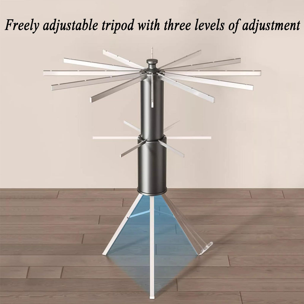 Foldable Tripod Clothes Drying Rack with 12/16 Poles
