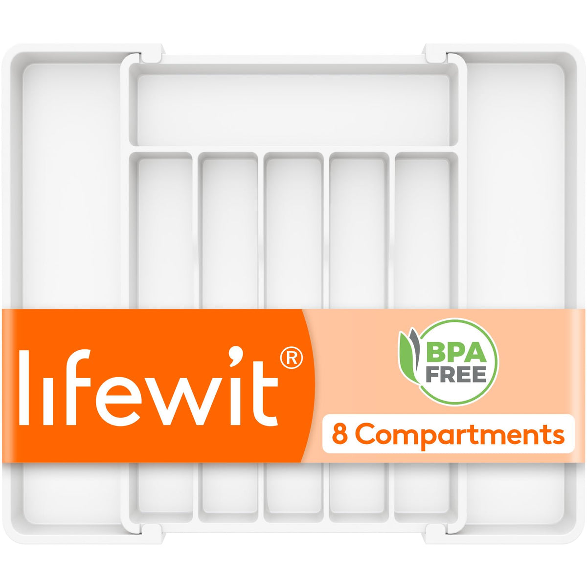 Lifewit Expandable Silverware Drawer Organizer, Kitchen Utensil Tray