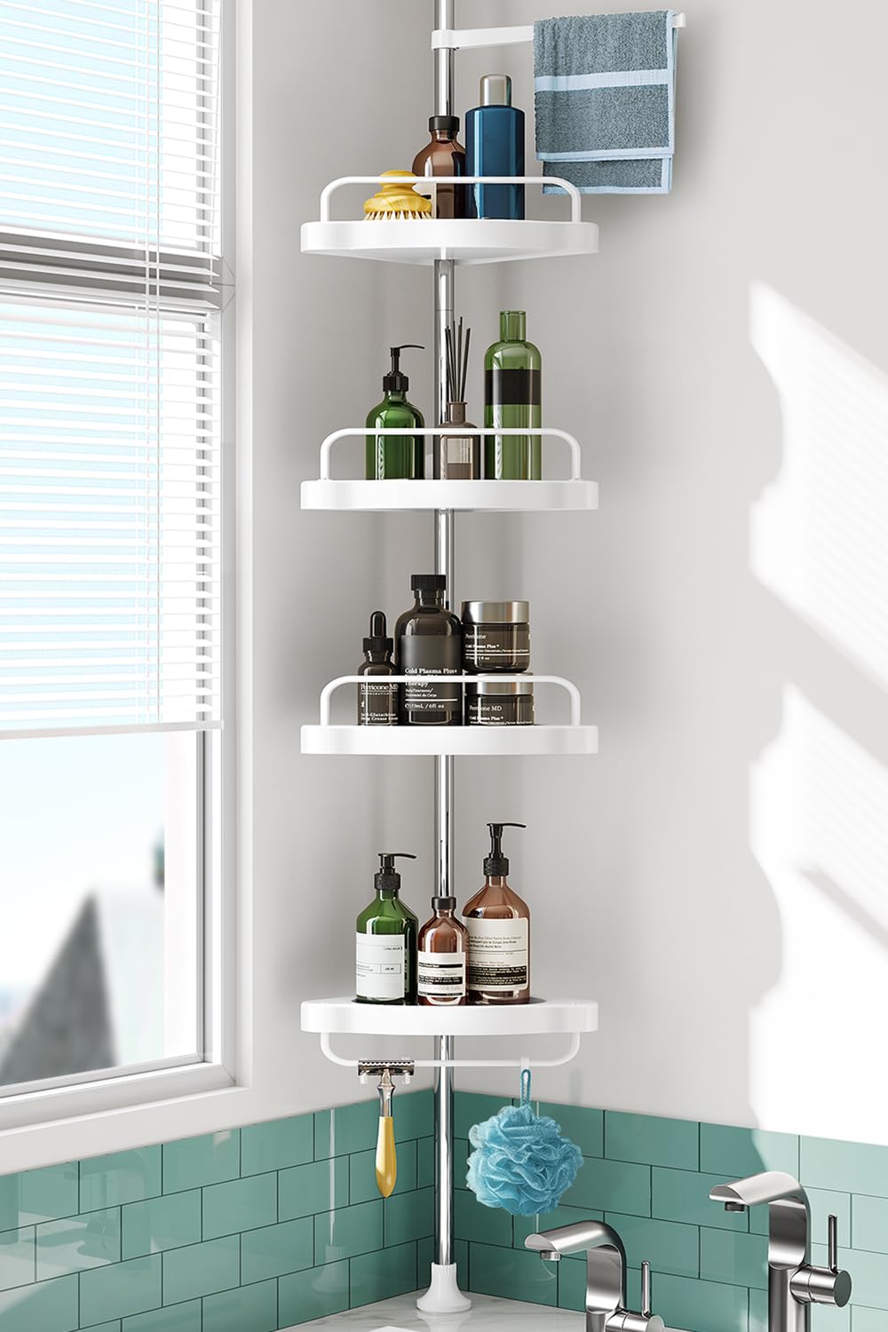 Corner Shower Caddy Organizer for Bathroom Storage