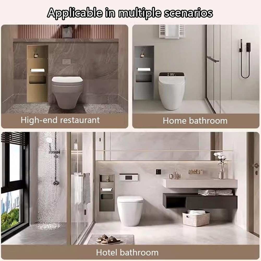 Double-Tier Stainless Steel Recessed Shower Niche Shelf