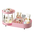 Rotating Vanity Makeup Organizer with Tiered Trays