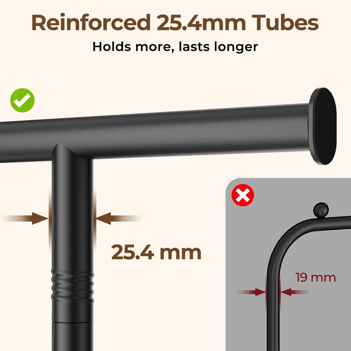 Heavy-Duty Freestanding Clothes Rack for Hanging Garments