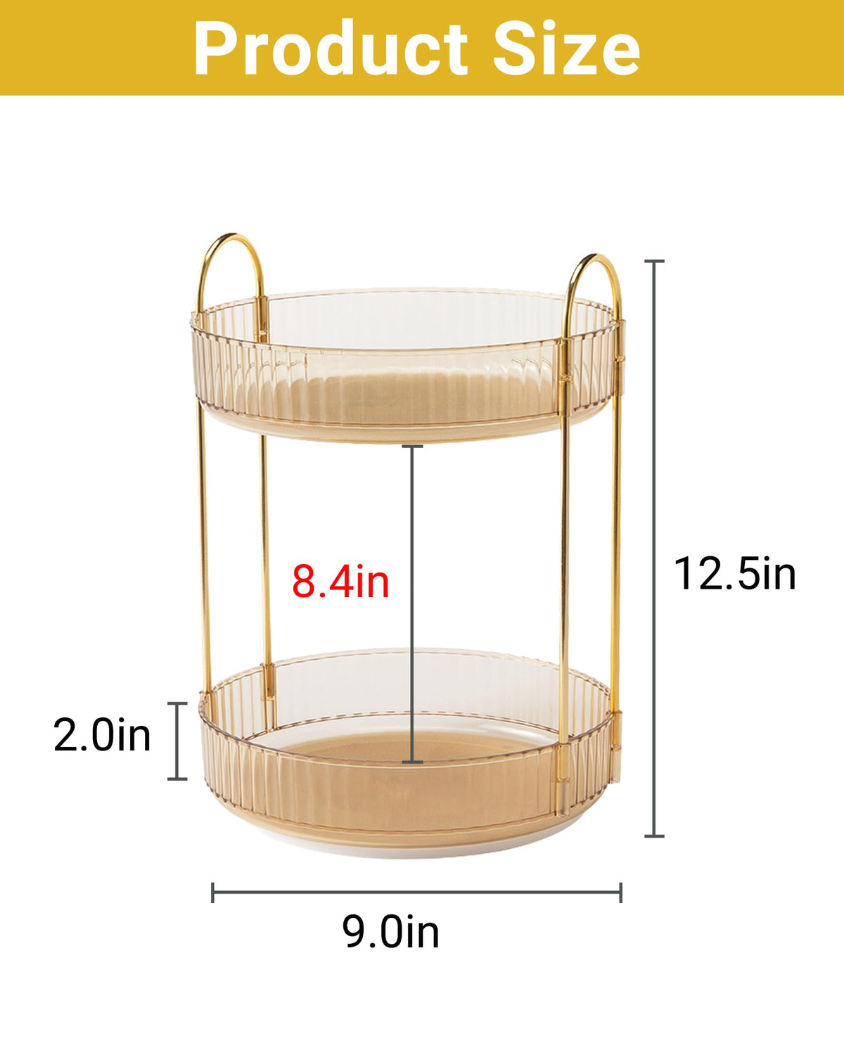 360° Rotating Makeup & Skincare Organizer for Vanity