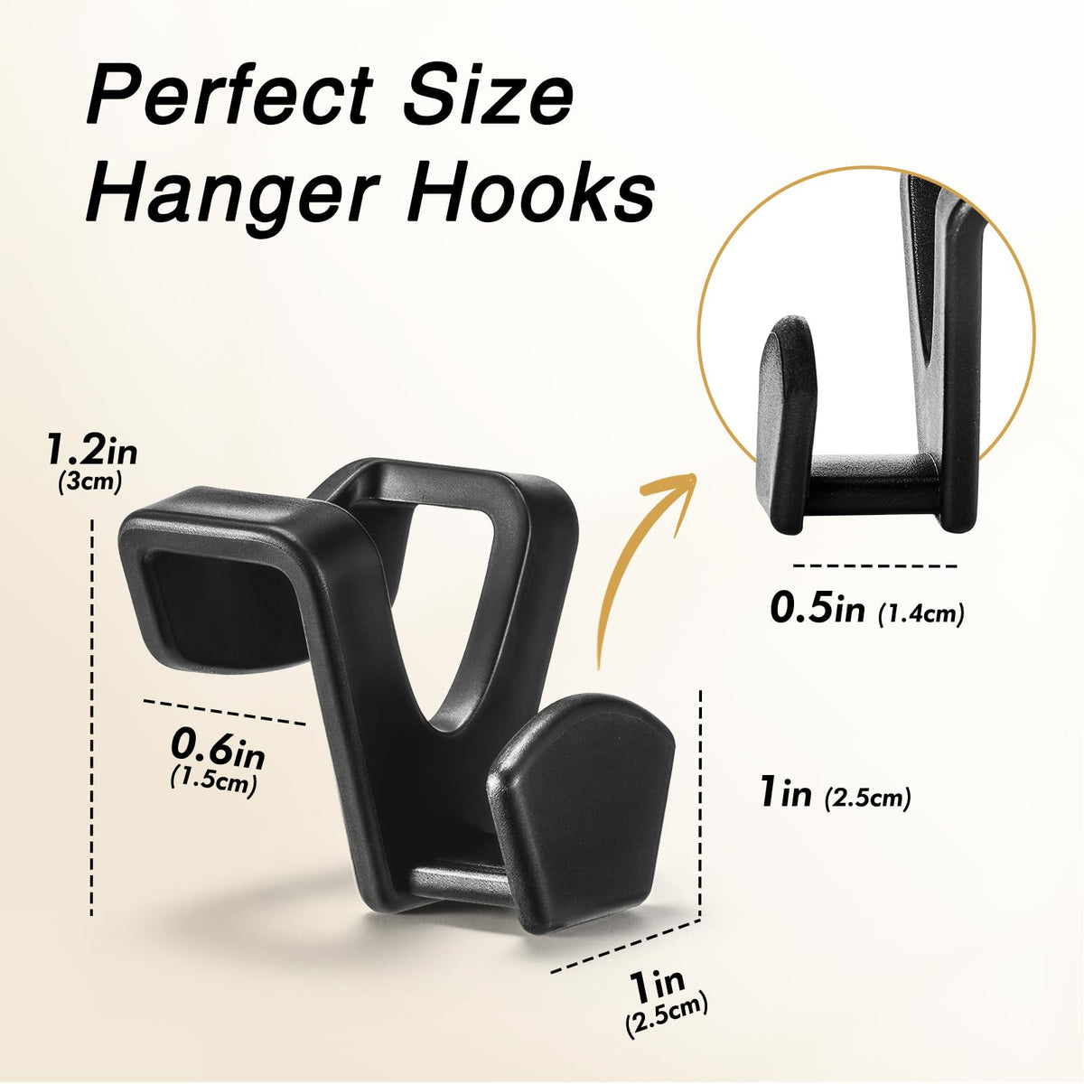 Multi-Pack Space-Saving Clothes Hanger Connector Hooks
