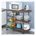 JIANSMZ 3 Tier Microwave Stand with Wheels for Kitchen Storage and nization Rolling Microwave Cart with Printer Shelf Microwave Oven Stand with Casters for Seasoning and Spice Ra