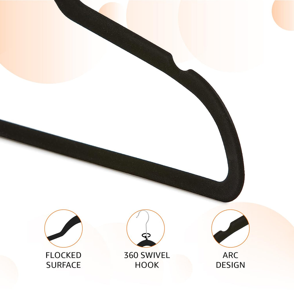 Slim Non-Slip Velvet Clothes Hangers for Closet Storage