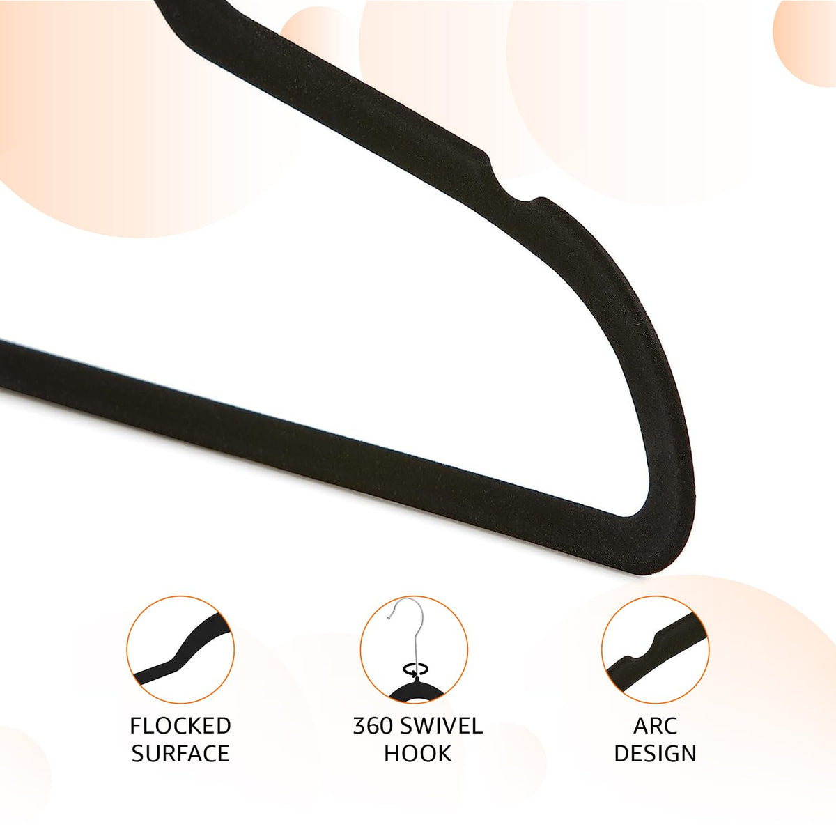 Amazon Basics Slim, Velvet, Non-Slip Clothes Suit Hangers