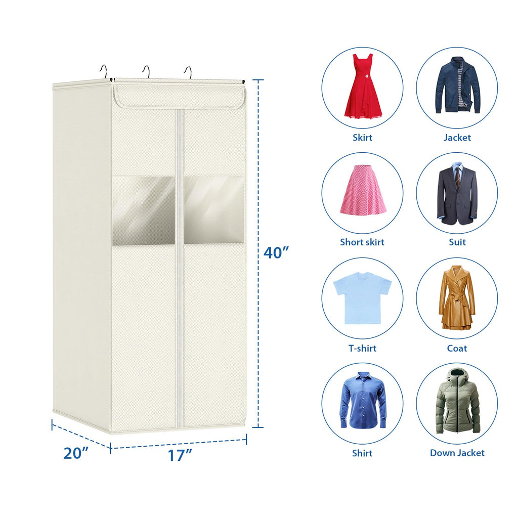 Large Clear Hanging Garment Storage Bag for Suits & Coats