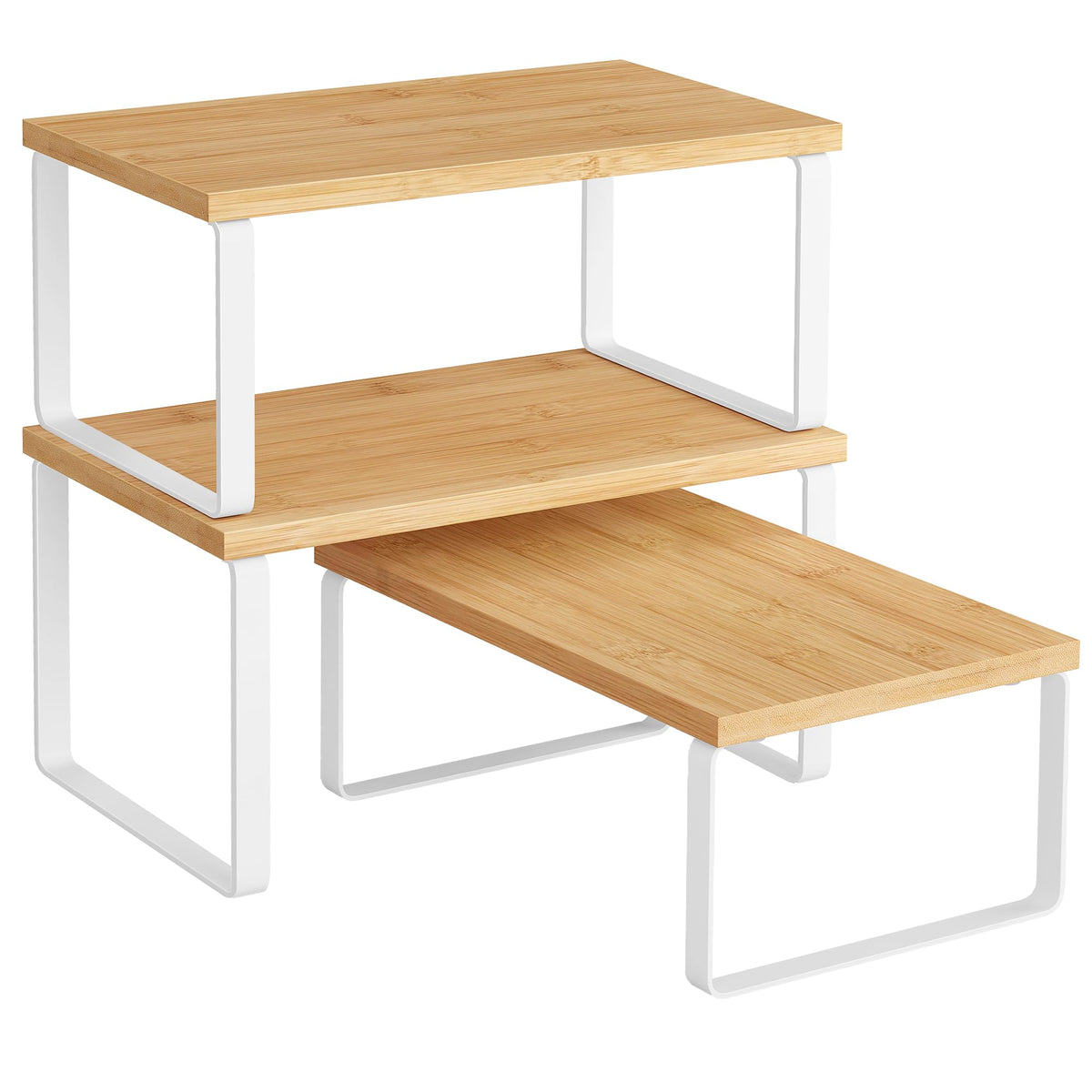 SONGMICS Cabinet Organizer Shelf, Spice Rack, Kitchen Storage