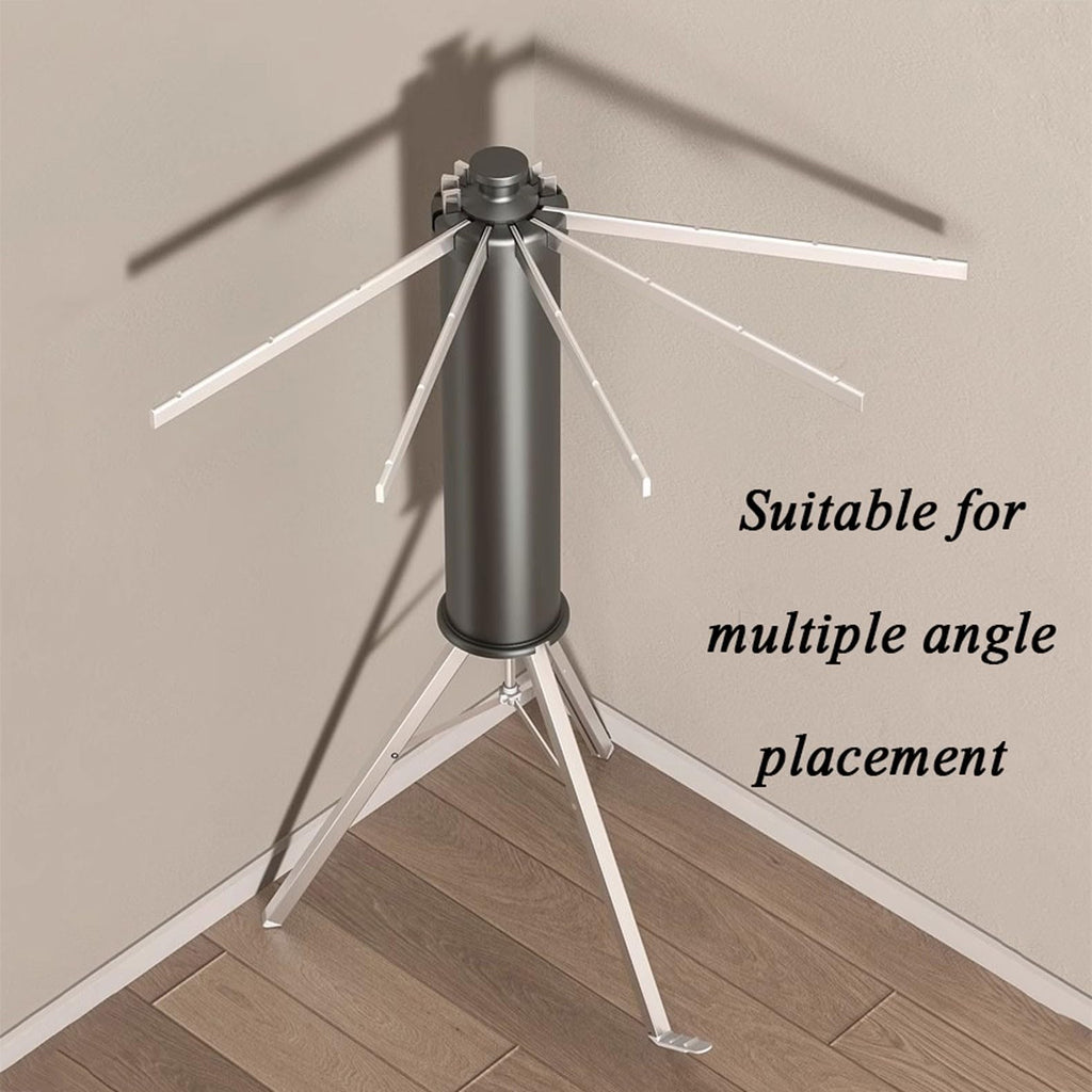 Foldable Tripod Clothes Drying Rack with 12/16 Poles