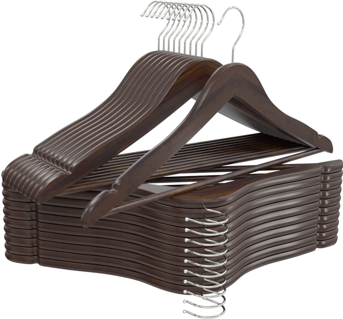 Utopia Home Premium Wooden Hangers - 360-Degree Rotatable Hook - Durable & Slim - Shoulder Grooves - Non-Slip Lightweight Hangers for Coats, Suits, Pant and Jackets