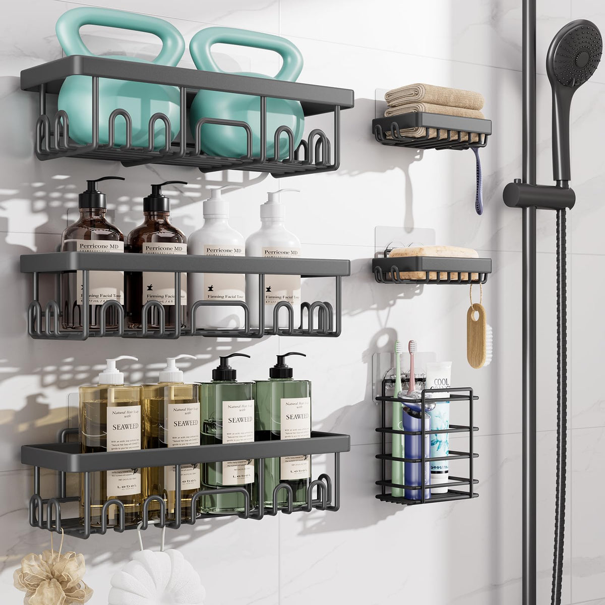 Veken Shower Caddy Organizer for Bathroom Storage