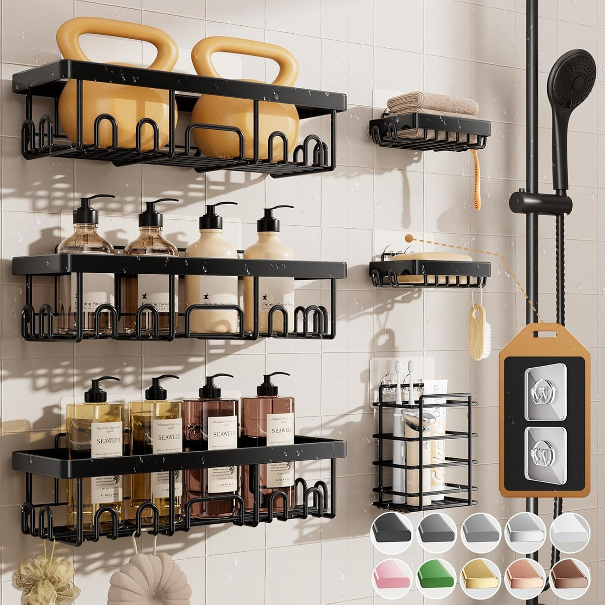 Veken Shower Caddy Organizer for Bathroom Storage