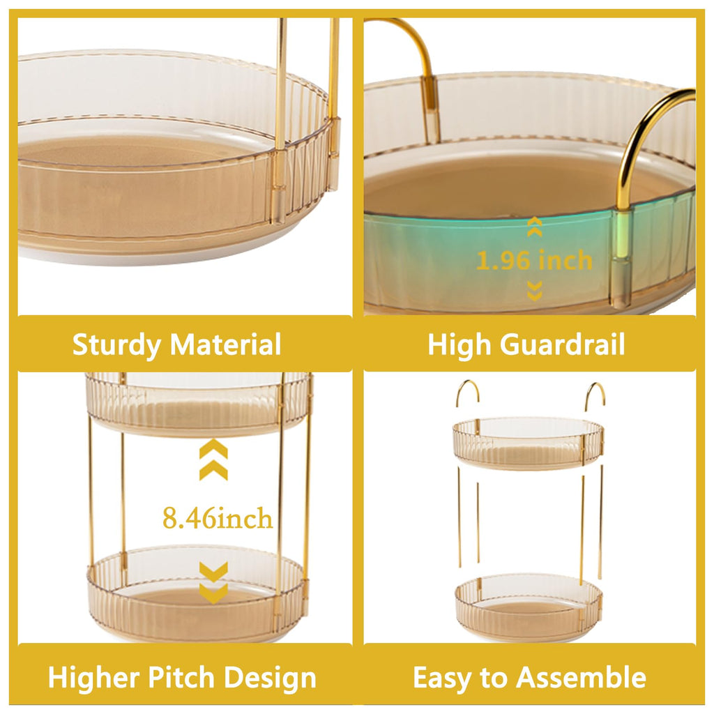 360° Rotating Makeup & Skincare Organizer for Vanity