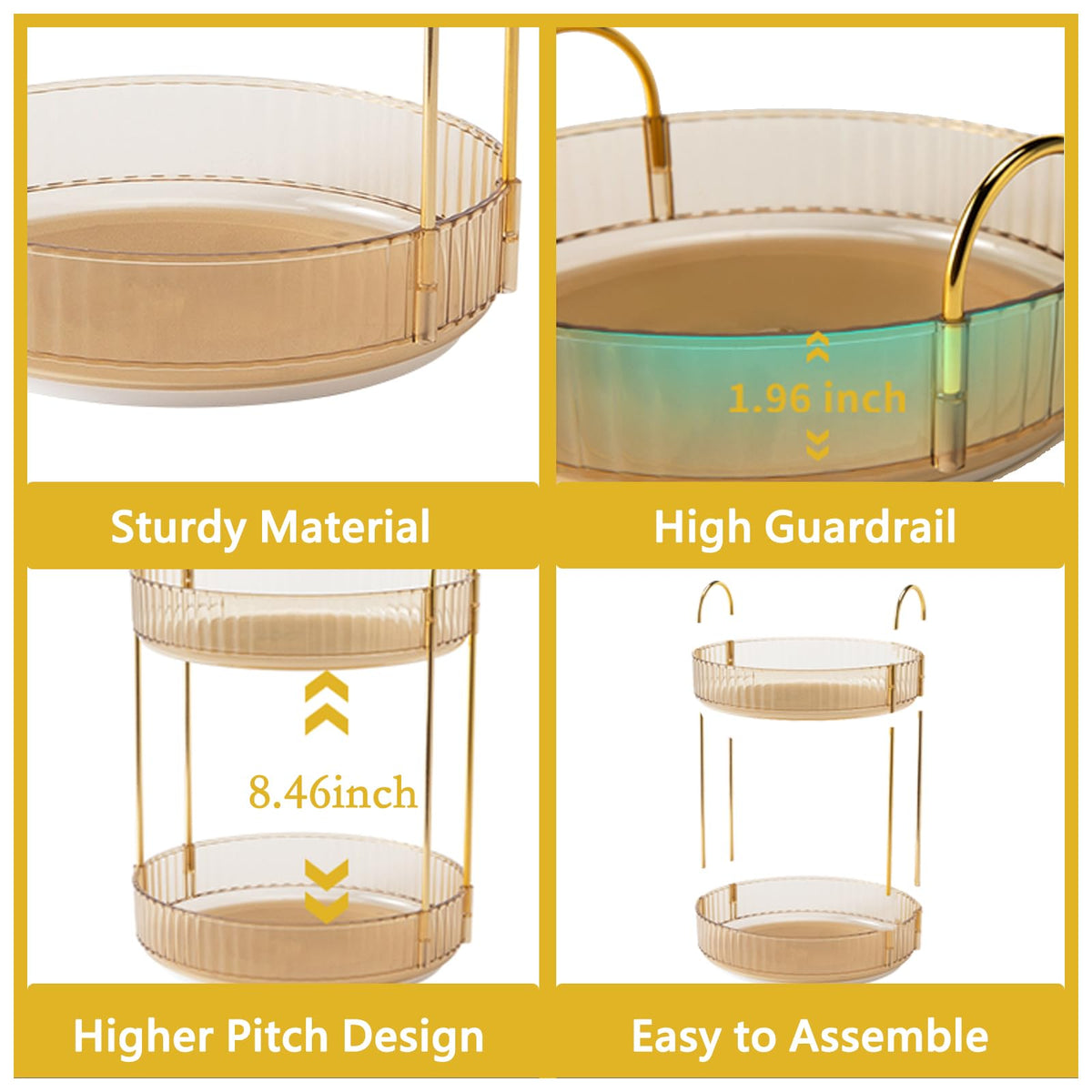 360° Rotating Makeup & Skincare Organizer for Vanity