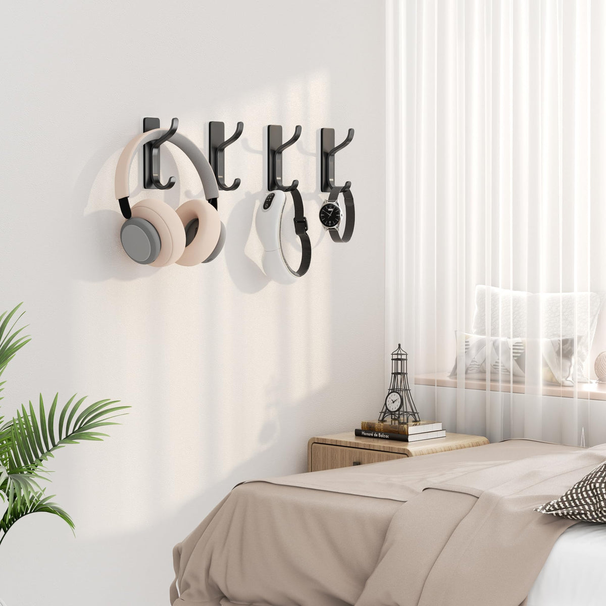 Heavy-Duty Adhesive Wall Hooks for Towels, Coats & Bags