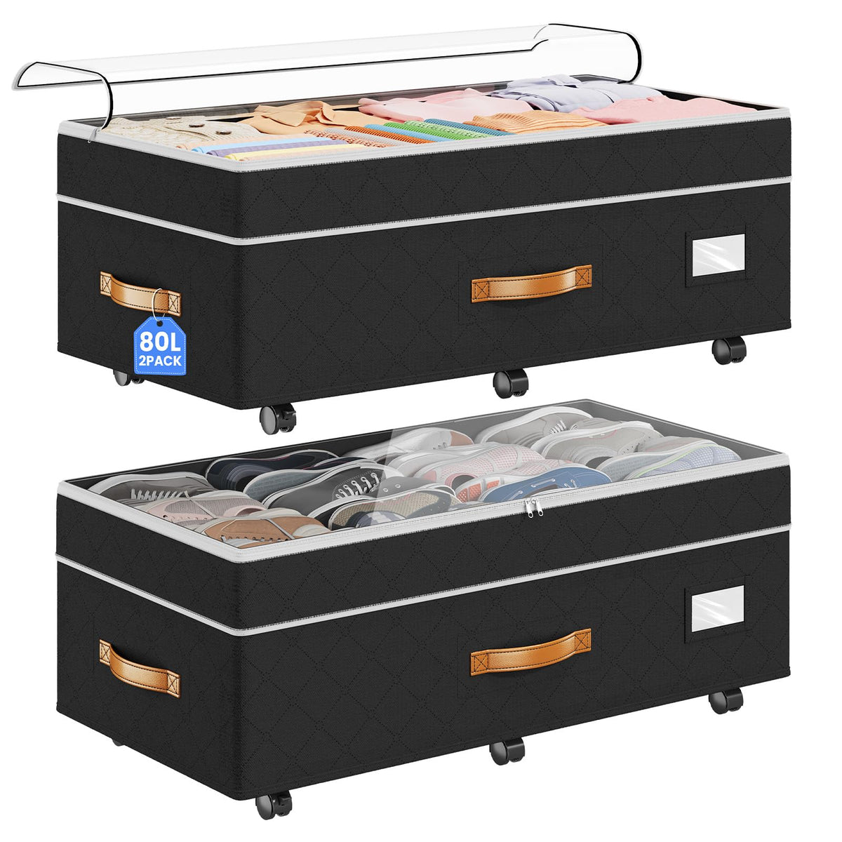 Budding Joy 60L Underbed Storage with Wheels
